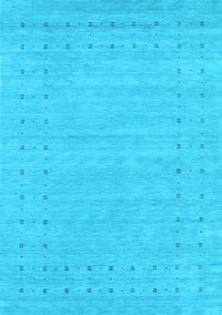 Abstract Light Blue Contemporary Rug, con2308lblu