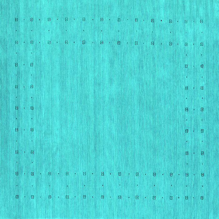Square Abstract Turquoise Contemporary Rug, con2308turq