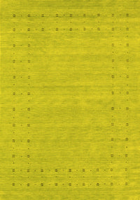 Abstract Yellow Contemporary Rug, con2308yw