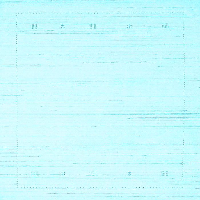 Square Machine Washable Solid Light Blue Modern Rug, wshcon2309lblu