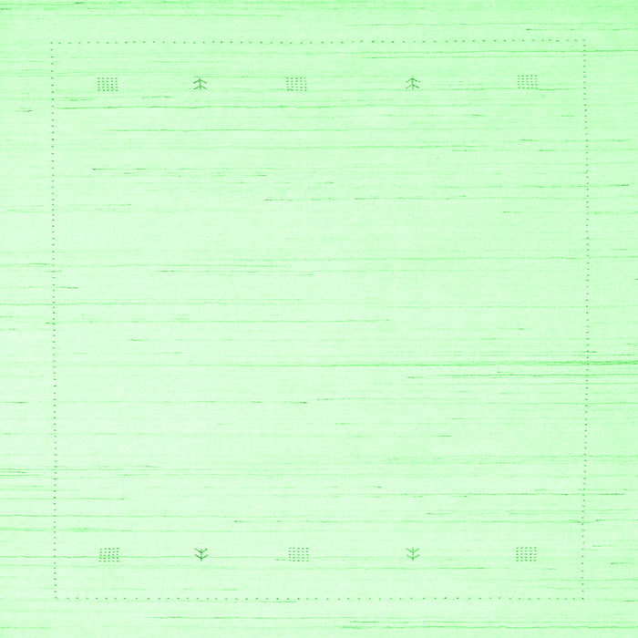 Square Machine Washable Solid Emerald Green Modern Area Rugs, wshcon2309emgrn