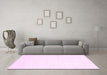 Machine Washable Solid Pink Modern Rug in a Living Room, wshcon2309pnk