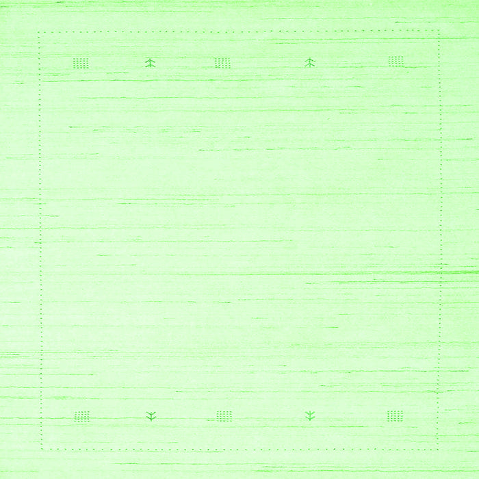 Serging Thickness of Solid Green Modern Rug, con2309grn