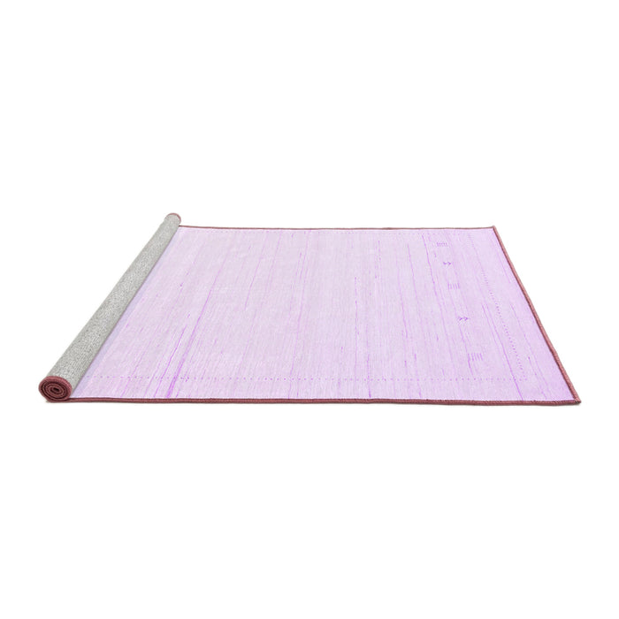 Sideview of Machine Washable Solid Purple Modern Area Rugs, wshcon2309pur