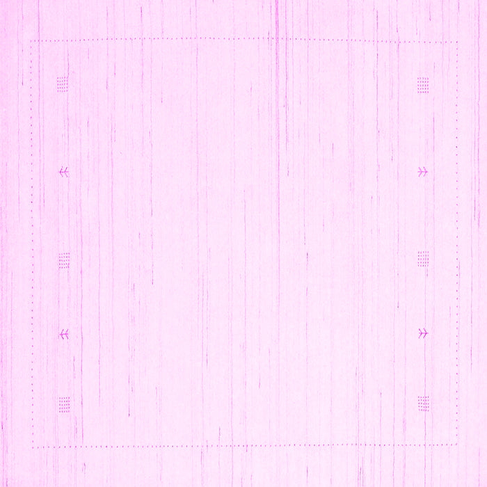 Square Machine Washable Solid Pink Modern Rug, wshcon2309pnk