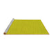 Sideview of Machine Washable Abstract Yellow Contemporary Rug, wshcon230yw