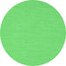 Round Machine Washable Abstract Emerald Green Contemporary Area Rugs, wshcon230emgrn