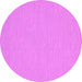 Round Machine Washable Abstract Pink Contemporary Rug, wshcon230pnk