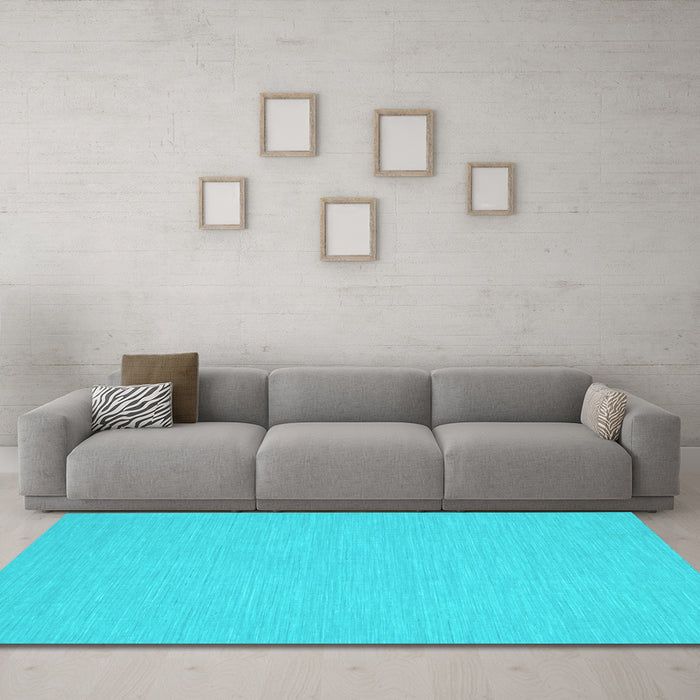 Machine Washable Abstract Light Blue Contemporary Rug in a Living Room, wshcon230lblu