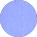 Round Abstract Blue Contemporary Rug, con230blu