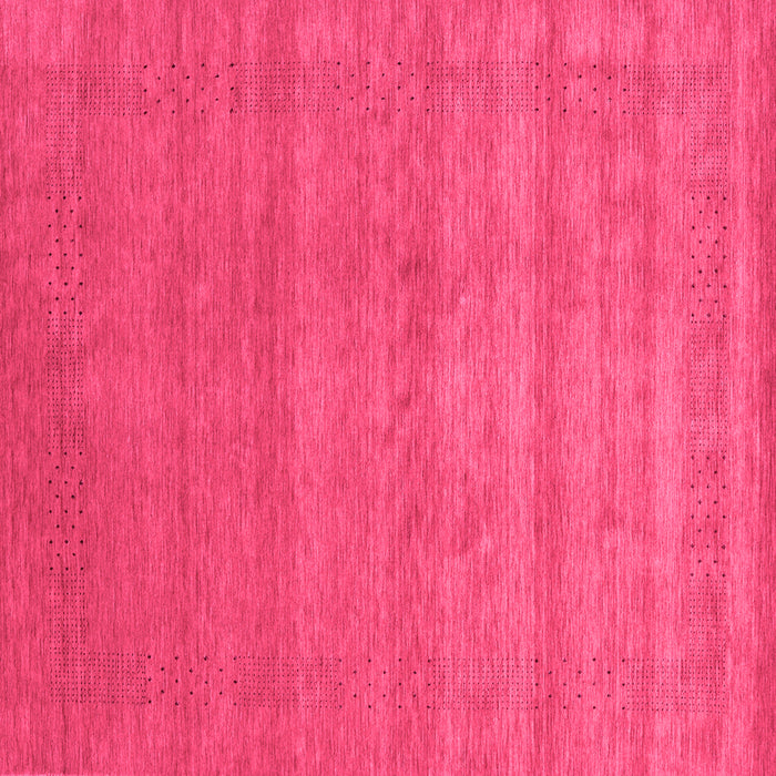 Square Machine Washable Abstract Pink Contemporary Rug, wshcon2310pnk