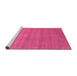 Sideview of Machine Washable Abstract Purple Contemporary Area Rugs, wshcon2310pur