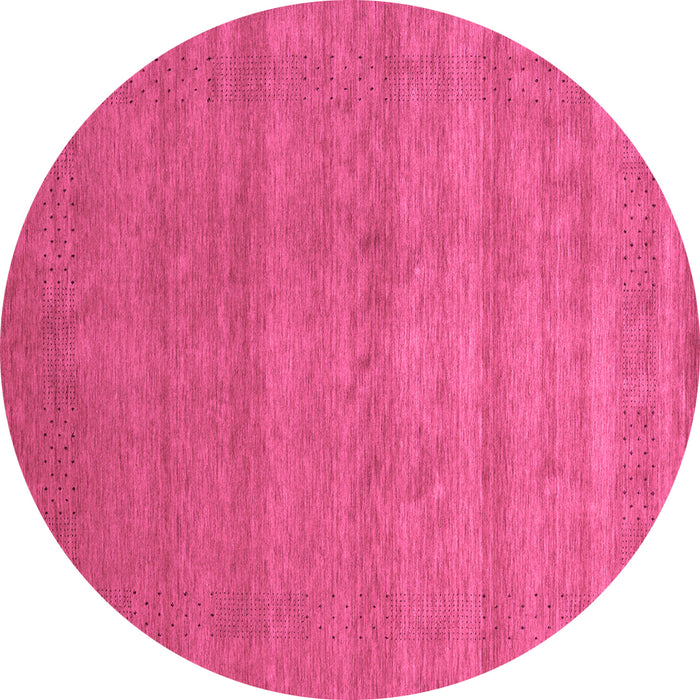 Round Abstract Purple Contemporary Rug, con2310pur