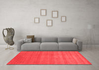 Machine Washable Abstract Red Contemporary Rug, wshcon2310red