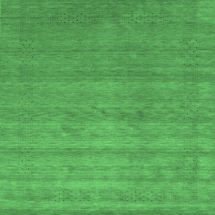 Square Abstract Emerald Green Contemporary Rug, con2310emgrn