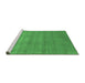 Sideview of Machine Washable Abstract Emerald Green Contemporary Area Rugs, wshcon2310emgrn