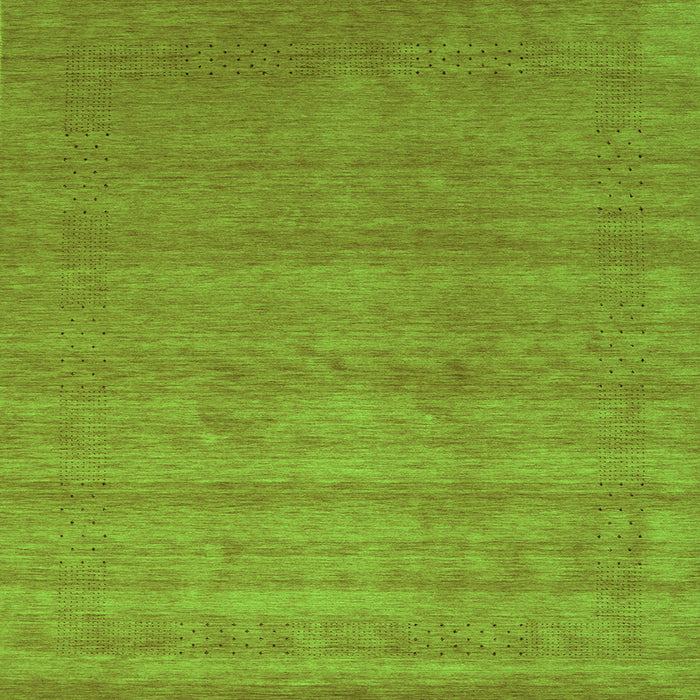 Serging Thickness of Abstract Green Contemporary Rug, con2310grn