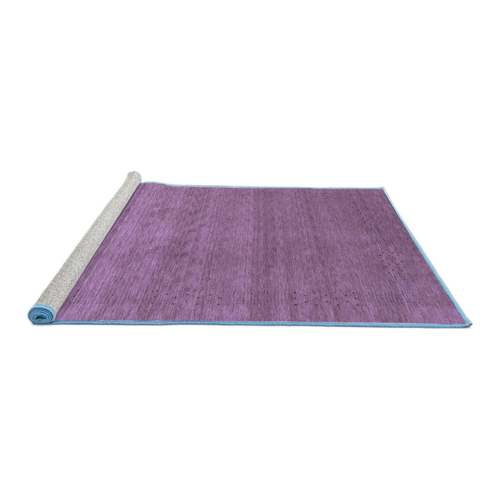 Sideview of Machine Washable Abstract Blue Contemporary Rug, wshcon2310blu