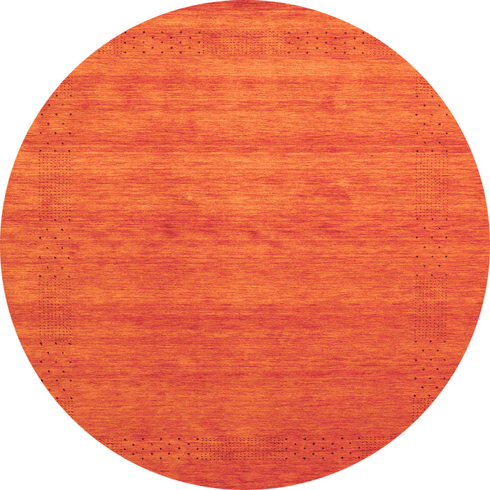 Square Abstract Orange Contemporary Rug, con2310org