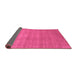 Sideview of Abstract Purple Contemporary Rug, con2310pur