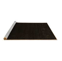 Sideview of Machine Washable Abstract Brown Contemporary Rug, wshcon2311brn