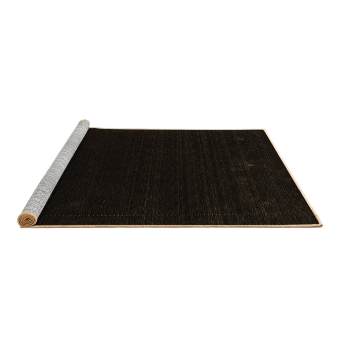 Sideview of Machine Washable Abstract Brown Contemporary Rug, wshcon2311brn