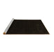 Sideview of Machine Washable Abstract Brown Contemporary Rug, wshcon2311brn