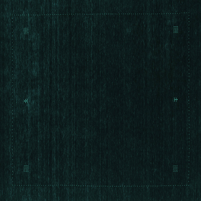 Square Machine Washable Abstract Turquoise Contemporary Area Rugs, wshcon2311turq