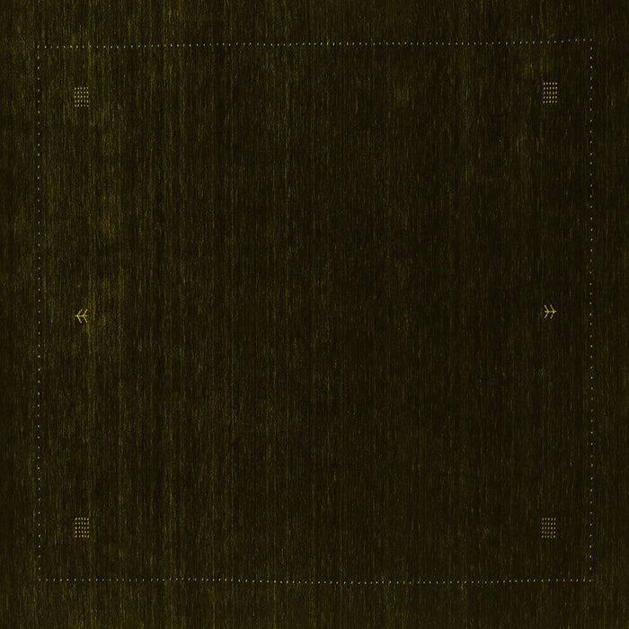 Square Machine Washable Abstract Yellow Contemporary Rug, wshcon2311yw