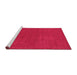 Sideview of Machine Washable Abstract Pink Contemporary Rug, wshcon2312pnk