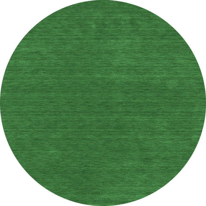 Round Abstract Emerald Green Contemporary Rug, con2312emgrn