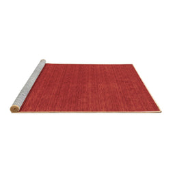 Sideview of Machine Washable Abstract Brown Contemporary Rug, wshcon2312brn