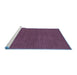 Sideview of Machine Washable Abstract Blue Contemporary Rug, wshcon2312blu