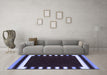 Machine Washable Abstract Blue Contemporary Rug in a Living Room, wshcon2313blu