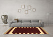 Machine Washable Abstract Brown Contemporary Rug in a Living Room,, wshcon2313brn