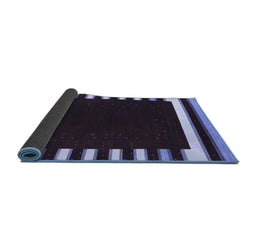 Sideview of Abstract Blue Contemporary Rug, con2313blu