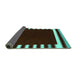 Sideview of Abstract Turquoise Contemporary Rug, con2313turq