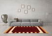 Machine Washable Abstract Orange Contemporary Area Rugs in a Living Room, wshcon2313org