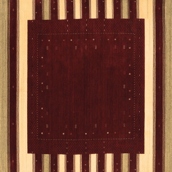Square Abstract Brown Contemporary Rug, con2313brn