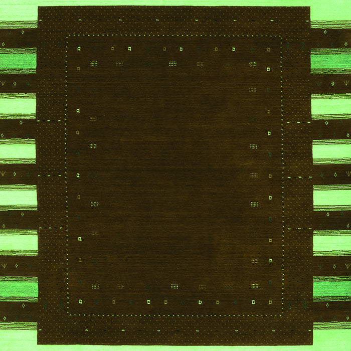 Abstract Green Contemporary Rug, con2313grn