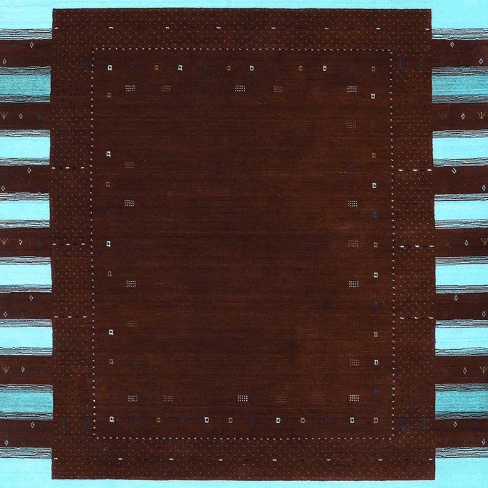 Machine Washable Abstract Light Blue Contemporary Rug, wshcon2313lblu