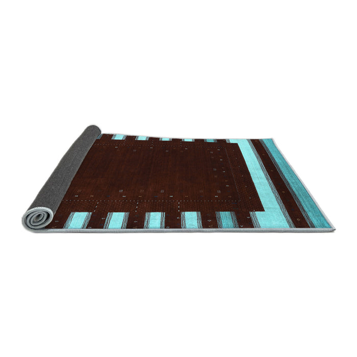 Sideview of Abstract Light Blue Contemporary Rug, con2313lblu