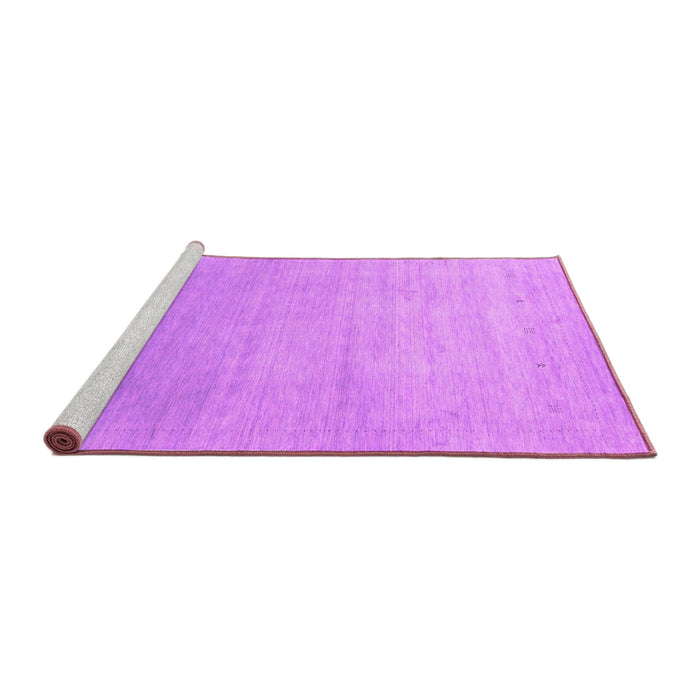 Sideview of Machine Washable Abstract Pink Contemporary Rug, wshcon2314pnk