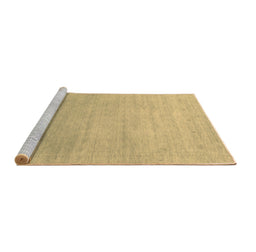 Sideview of Machine Washable Abstract Brown Contemporary Rug, wshcon2314brn