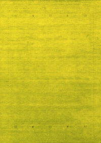 Abstract Yellow Contemporary Rug, con2314yw