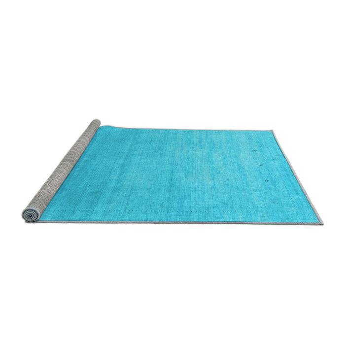 Sideview of Machine Washable Abstract Light Blue Contemporary Rug, wshcon2314lblu
