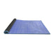 Sideview of Abstract Blue Contemporary Rug, con2314blu