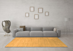 Machine Washable Abstract Orange Contemporary Area Rugs in a Living Room, wshcon2314org