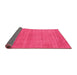 Sideview of Abstract Pink Contemporary Rug, con2315pnk