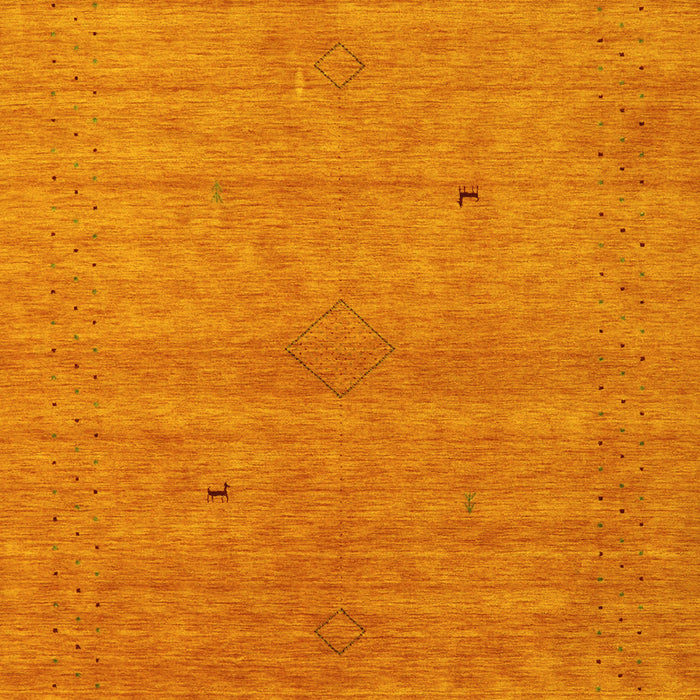 Machine Washable Abstract Yellow Contemporary Rug, wshcon2315yw